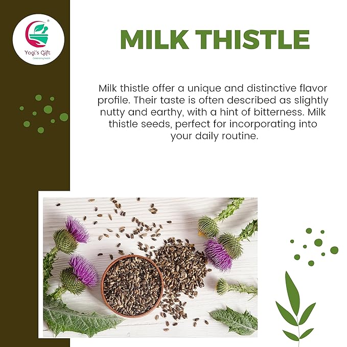Milk Thistle Seeds 1 LB (Whole) | Whole Milk Thistle For Tea | By Yogi's Gift®