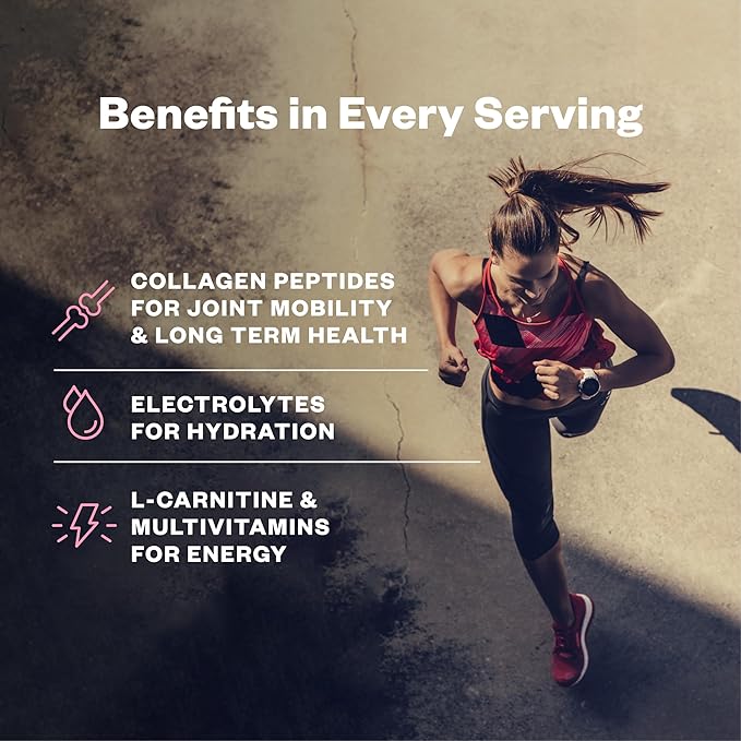 Foundation Collagen + Hydration Powder, Daily Joint Support with Electrolytes, Wild Cherry, 10g Collagen Peptides, 30 Servings