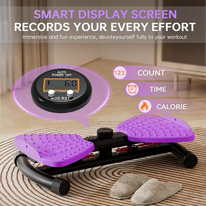 Waist Twister, Ab Twister Board 440 lbs Weight Capacity, Ab Machine for Slim Waist and Core, Workout Equipment with Smart LED Digital Display Track Time, Reps, Calories