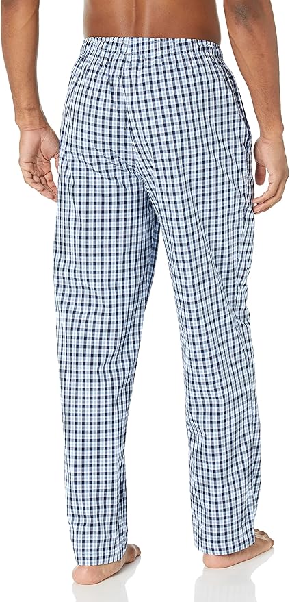 Amazon Essentials Mens Straight-Fit Woven Pajama Pant with Pockets