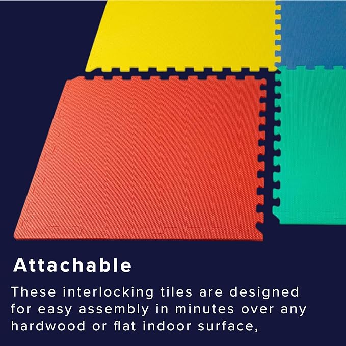 We Sell Mats – ½ Inch Thickness Multipurpose EVA Foam Floor Tiles – Interlocking Floor Mat for Indoor Gym, Playroom, and Home Use