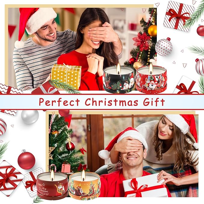 36 Packs Christmas Scented Candles Gift- Aromatherapy Candle-2.5oz Soy Wax-Long Lasting Burn time, Christmas Thanksgiving Gifts, Home Decor