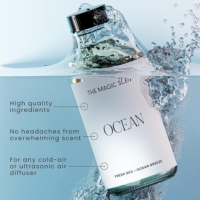 The Magic Scent Ocean Diffuser Oil - Hotel & Home Luxury Scents Inspired by Bali Resort - Oil Scents for Home Designed for Use in All Diffusers - 16.9 fl oz, 500 mL