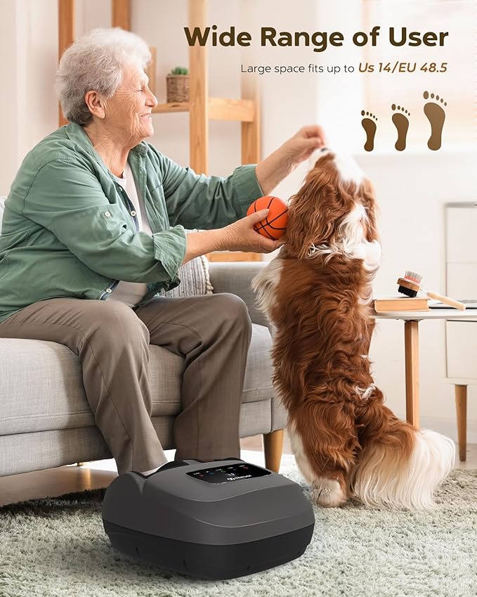 Shiatsu Foot Massager Machine with Heat, Deep Kneading, 2025 Upgrade Electric Foot Massager for Plantar Fasciitis, Neuropathy, Decent Gifts for Dad, Man, Fits up to Size 14