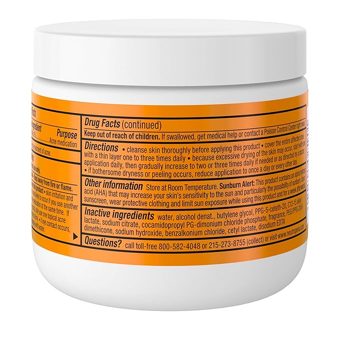 Neutrogena Rapid Clear Maximum Strength Acne Face Pads, for Acne Prone Skin, Salicylic Acid Treatment to Help Fight Breakouts, Oil-Free Facial Cleansing Pads with 2% Salicylic Acid Treatment, 60 Count