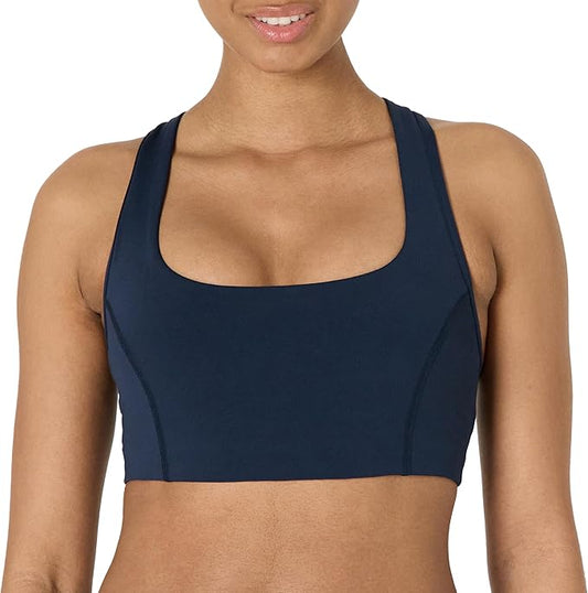 Amazon Essentials Women's Active FormFlex Buttery Soft Light Support Square Neck Racerback Sports Bra