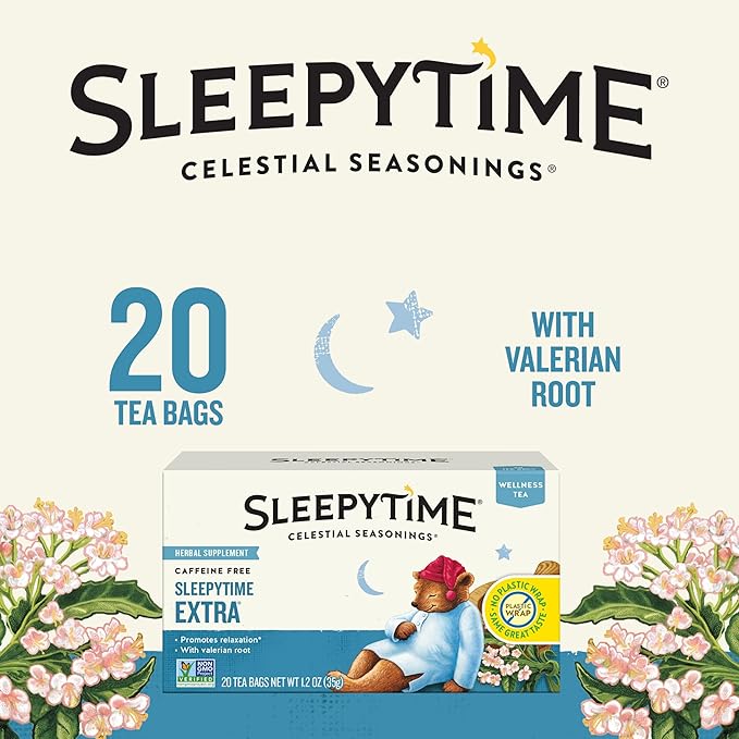 Celestial Seasonings Sleepytime Extra Herbal Tea, 20 Tea Bags Box