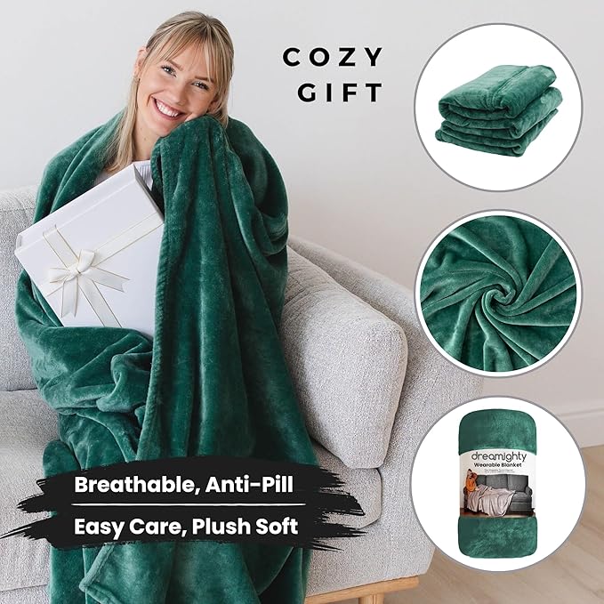 Wearable Blankets for Women, Adult Wearable Blanket Men, Top Christmas Gifts for Women, Wife Birthday Gift Ideas