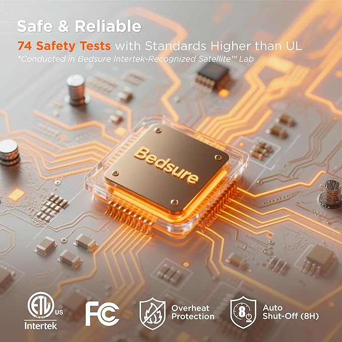 Bedsure GentleSoft Electric Blanket Twin - Soft Ribbed Flannel Heated Blanket, Heating with 10 Time Settings, 6 Heat Settings, and 8 hrs Timer Auto Shut Off (62x84 inches, Bridal Rose)