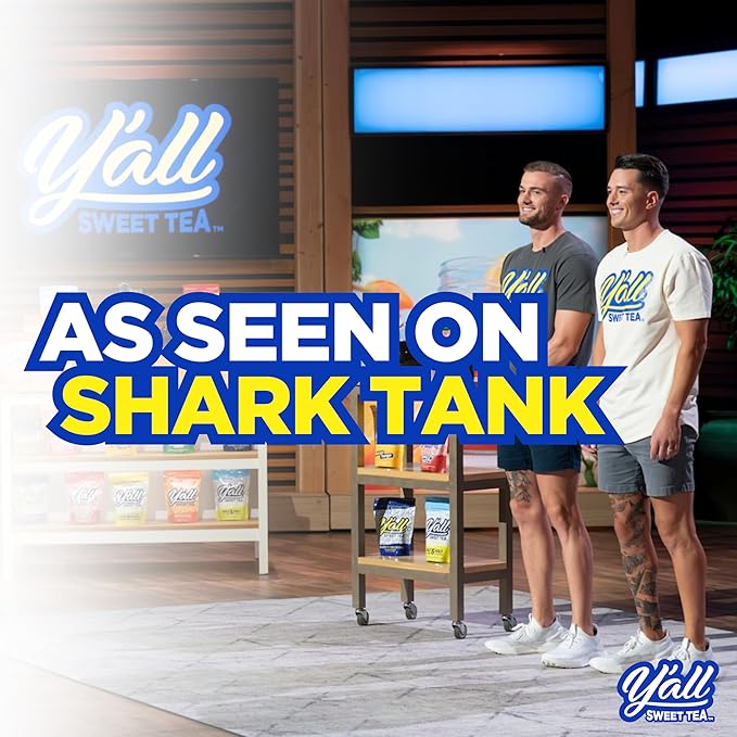 Y'all Sweet Tea - Mango Flavored Iced Tea Bags One Gallon Size in 10 Gallons Per Pack Quick Brew Southern Ice Tea with Tropical Mango Flavor | As Seen on Shark Tank (Caffeinated)