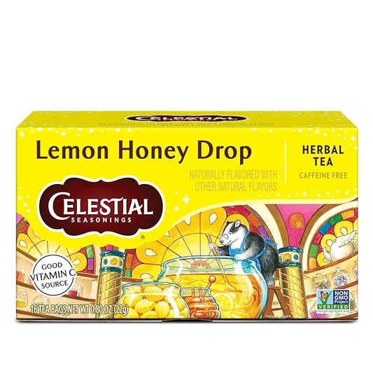 Celestial Seasonings Lemon Honey Drop Herbal Tea, 16 Tea Bags Box
