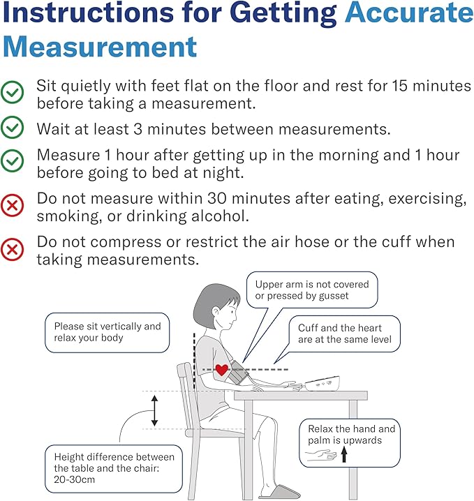 Alcedo Blood Pressure Monitor for Home Use, Automatic Digital BP Machine with Large Cuff for Upper Arm (Black Backlit Screen)