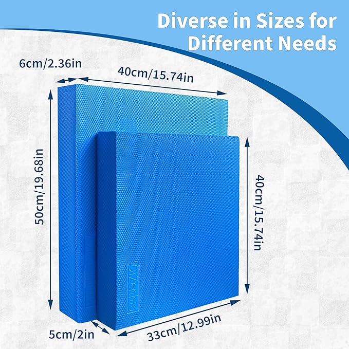 Professional Foam Balance Pad, Large Balance Pads for Physical Therapy, Foam Balance Board for Rehabilitation Stability Workout Knee and Ankle Exercise Strength Training