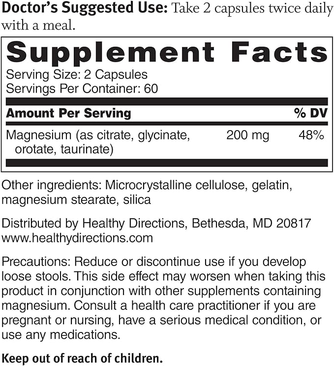 Dr. Sinatra's Magnesium-Broad-Spectrum Complex with Magnesium Glycinate and Citrate for Healthy Blood Pressure Levels and Blood Flow (400 mg)