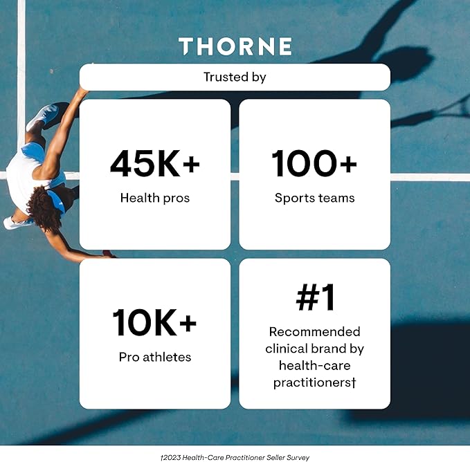 THORNE - Magnesium Glycinate - Support Restful Sleep, Muscle Relaxation, Heart Health, and Metabolism* - Chelated Magnesium Capsules - 90 Servings