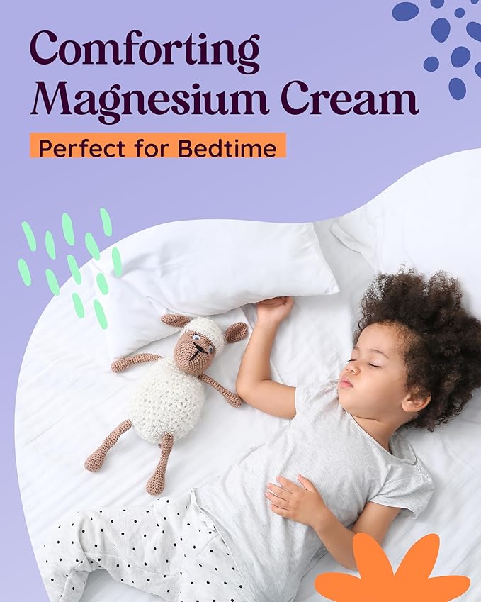 Magnesium Cream For Kids and Babies - Calming Body Lotion for Bedtime - Natural Magnesium Chloride with Arnica and MSM in Organic Aloe & Shea Butter Base 3.69 oz