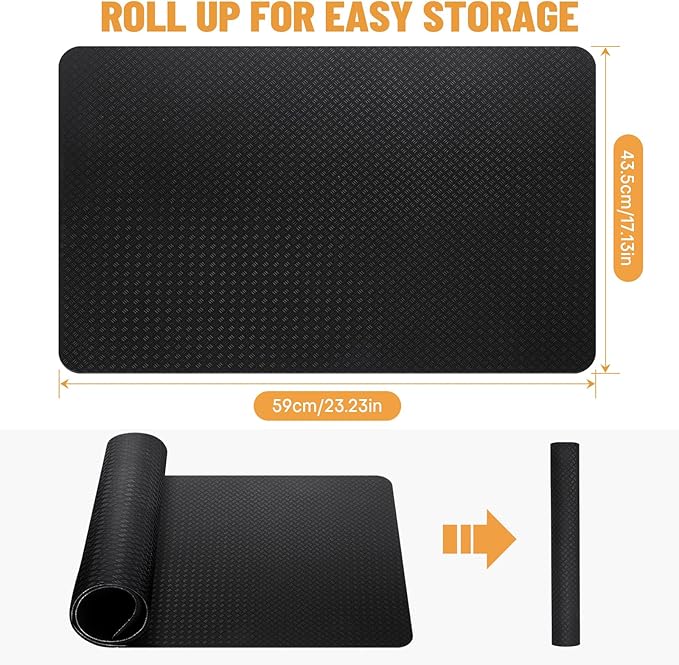 Upgrade Double-Sided Non-Slip Workout Mat for Elliptical Leg Exerciser, Exercise Mat for Under Desk Elliptical Floor Protection