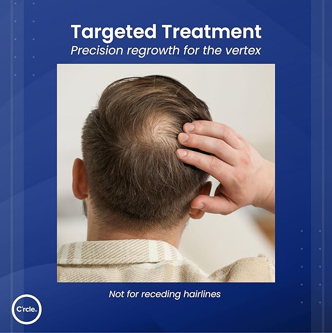 C’rcle Men's Minoxidil 5% Foam - Unscented 6 Month Supply - Helps Restore Vertex Hair Loss & Thinning - Extra Strength Supports Hair Regrowth for Men