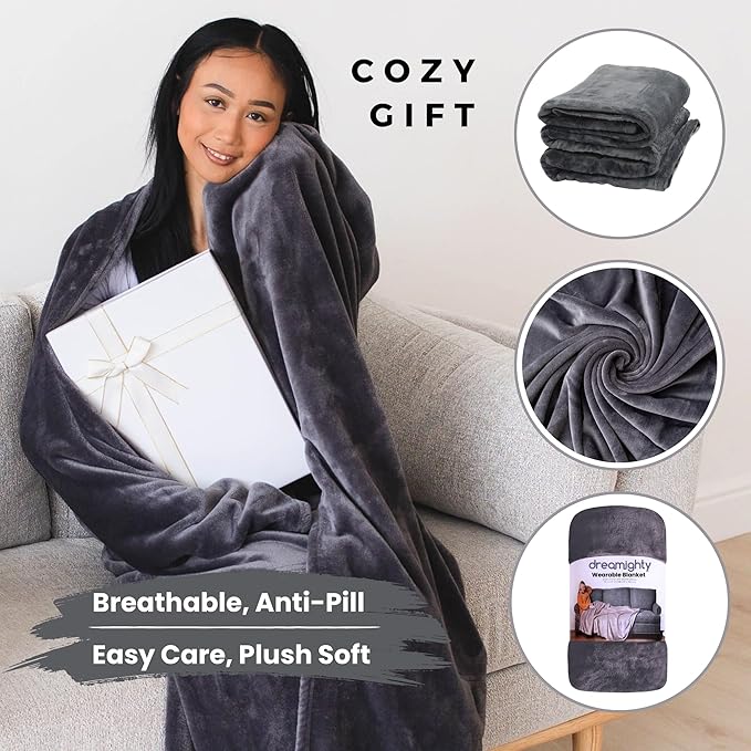 Wearable Blankets for Women, Adult Wearable Blanket Men, Top Christmas Gifts for Women, Wife Birthday Gift Ideas