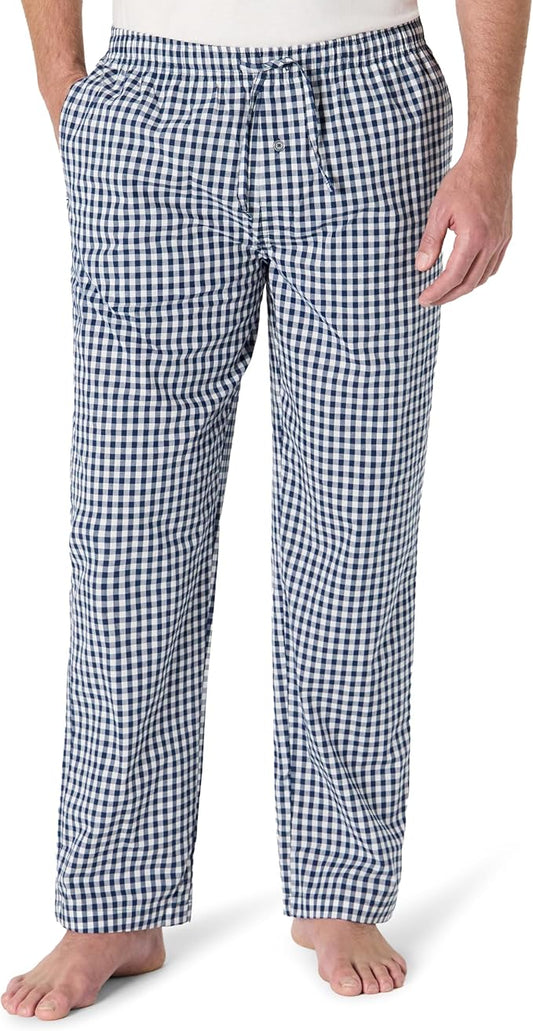 Amazon Essentials Mens Straight-Fit Woven Pajama Pant with Pockets