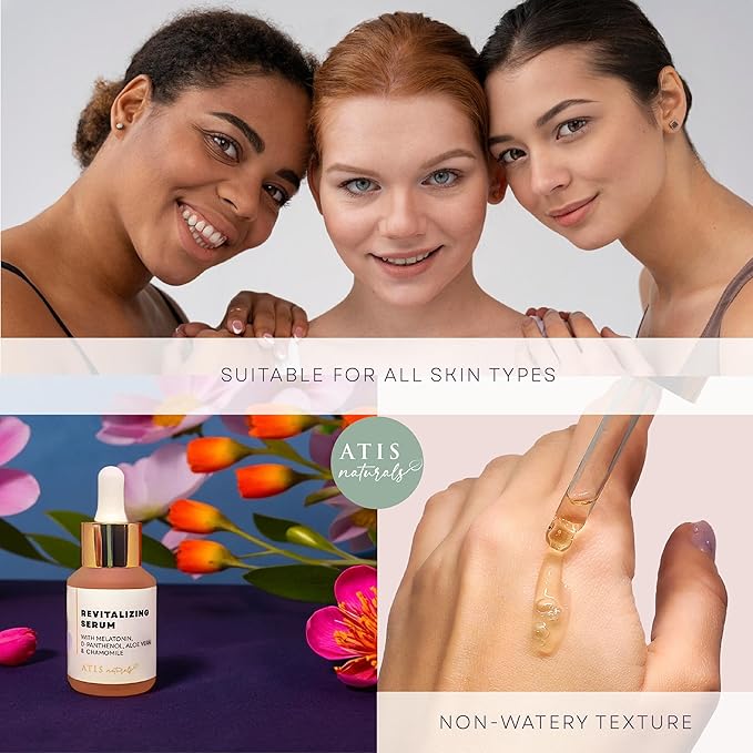 Revitalizing Face Serum - Restoring Facial Serum - Melatonin & D-Panthenol Serum for Face - Overnight Restore & Repair 1 Fl Oz