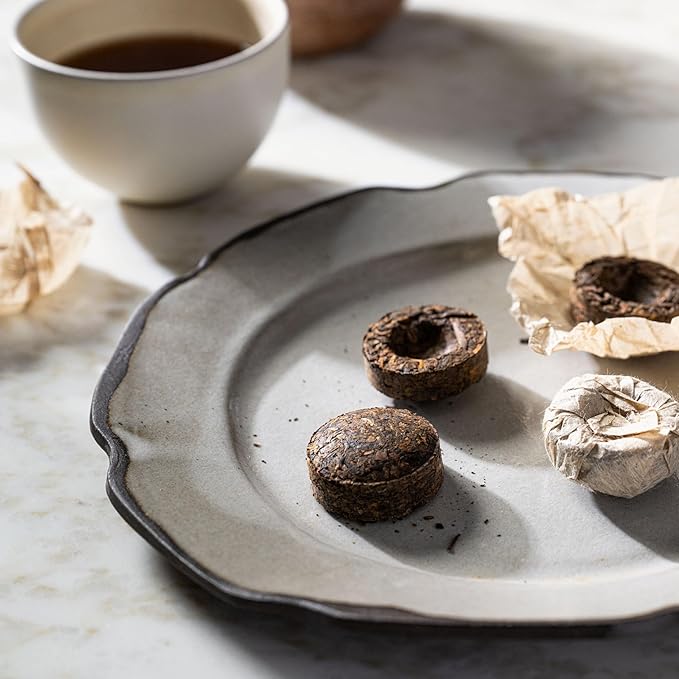 Rishi Tea Ancient Pu'er Tuo Cha Herbal Tea - Organic Direct Trade Loose Leaf, Medium Caffeine Aged Ripe Pu-erh for Digestion Support - 16 Ounces, 60+ Servings