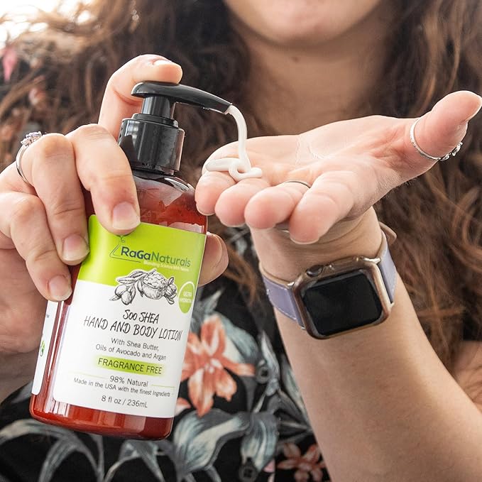 RaGaNaturals Fragrance Free Body Lotion and Body Cream, Ultra Hydrating Moisturizer for Women, Men, Babies and Kids - 8fl oz