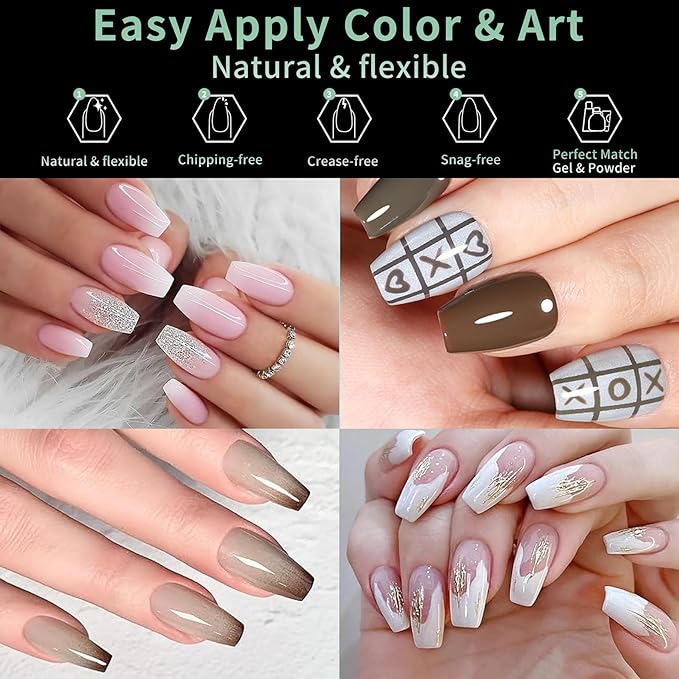 Short Coffin Nail Tips, 216pcs Acrylic Ballerina Soft Fake Nails Gel Nail Tips, Full Cover Pre-Shaped Matte Clear Press on Nails for Extension, Diy at Home Manicure 12 Sizes