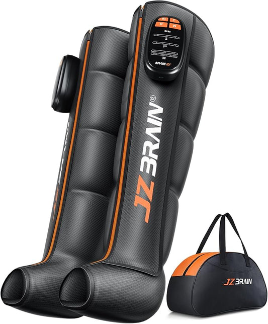 Sequential Air Compression Leg Recovery System : Gifts for Him Her- Rechargeable Professional Full Leg Compression Boots for Athletes - Post-Workout Recovery Muscle Relaxation