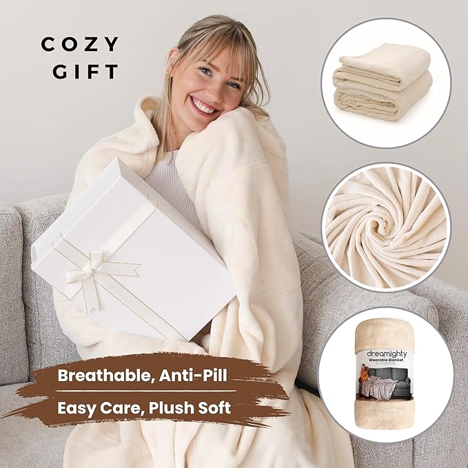 Wearable Blankets for Women, Adult Wearable Blanket Men, Top Christmas Gifts for Women, Wife Birthday Gift Ideas
