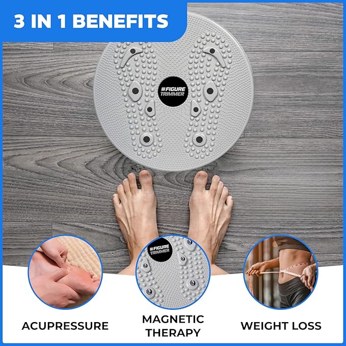 Daiwa Felicity Figure Trimmer Ab Twister Board - Waist Twister Machine for Core & Abs Exercise - Waist Twisting Fitness Tool, Dizzy Disc Twist Board for Slimming Workout & Reflexology