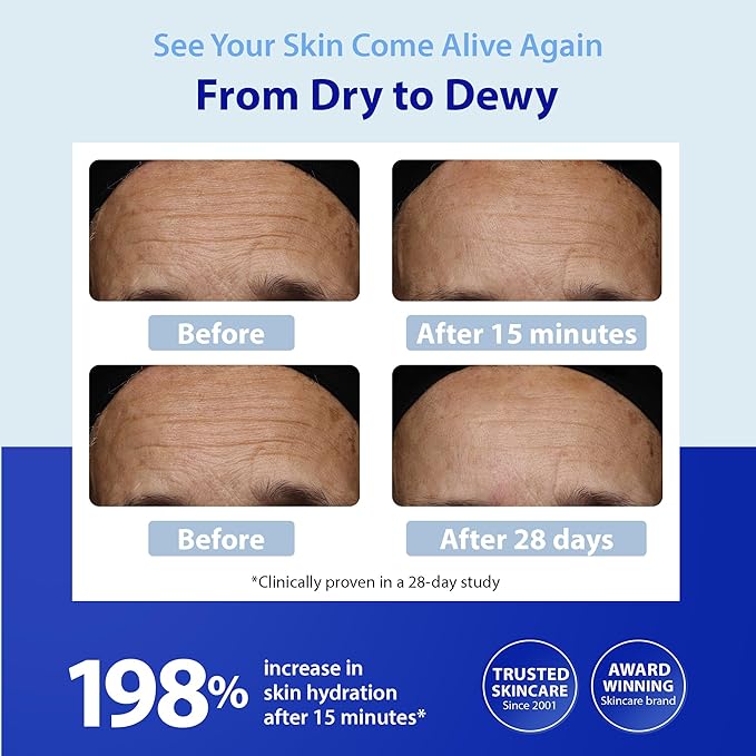 Dr. Denese SkinScience HydroShield Ultra Moisturizing Face Serum 4 oz – Retinol & Ceramide Formula for Deep Moisture, Smooth Radiant Skin, Fine Line Care – Dermatologist-Tested & Cruelty-Free