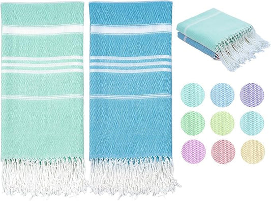 Turkish Beach Towel Quick Dry Absorbent Cotton Lightweight Thin Bathroom Bath Pool Swim Towels Extra Large Oversized Sand Free Beach Accessories Essentials Stuff Cloud Gift for Adults