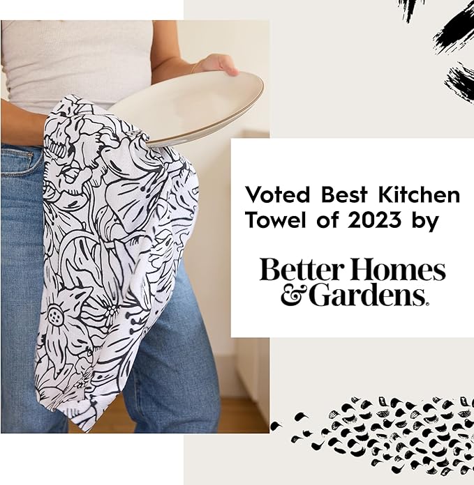 GEOMETRY Double Sided Kitchen Tea Towel -Quick Dry Microfiber Cloth Dish Towels for Kitchen Drying - Premium Quick Dry Towel (Patriotic, 1-Pack)