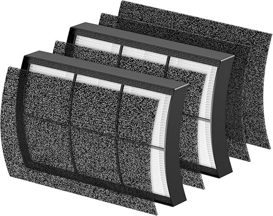 2 Pack Breeze Tabletop Replacement Filter Compatible with Pure Enrichment PureZone Breeze Tabletop Air Purifier (PECOMPAP), 2-in-1 HEPA Replacement Filter