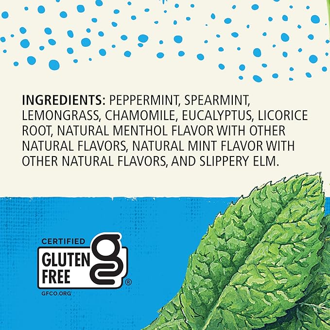 Celestial Seasonings Throat Cooler Herbal Tea, Caffeine Free, 16 Tea Bags Box