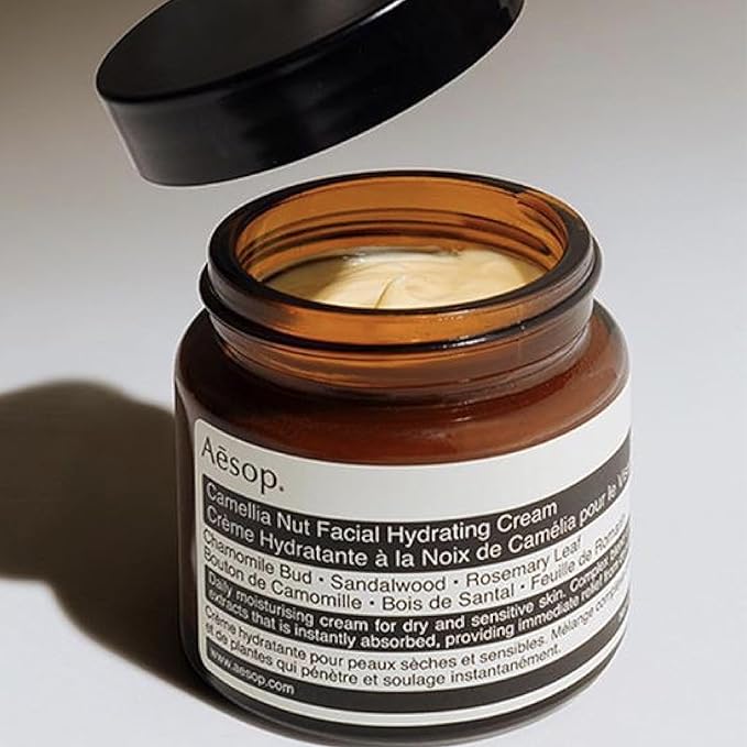 Aesop Camellia Nut Facial Hydrating Cream | Daily Moisturizer For Dry And Sensitive Skin | Provides Immediate Relief From Dryness | Blend Of Nut And Plant Extracts | 2.1 oz / 60mL
