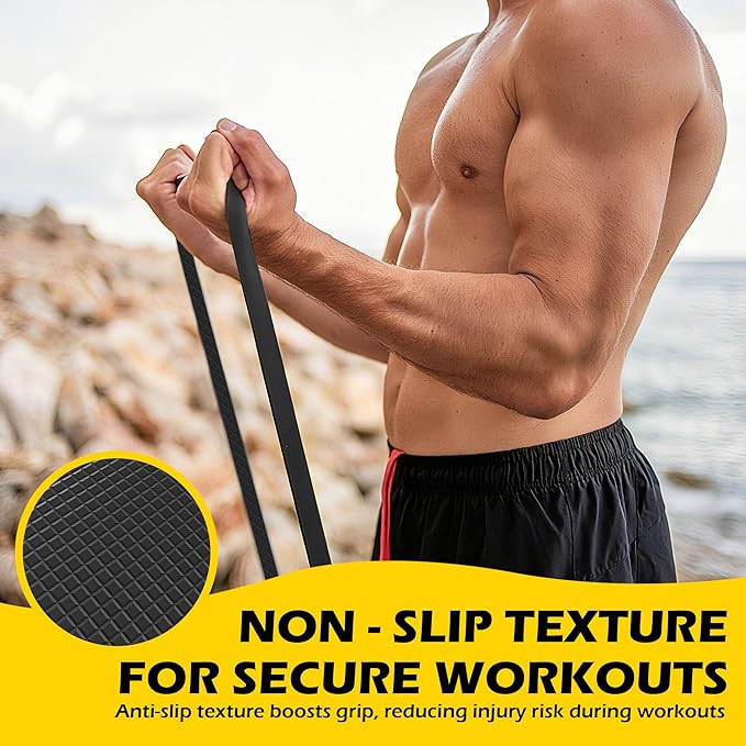 Pull Up Bands, Resistance Bands Set for Pull-Up Assistance, Exercise Bands with Door Anchor & Grip Pads for Men & Women Working Out, Physical Therapy, Muscle Training
