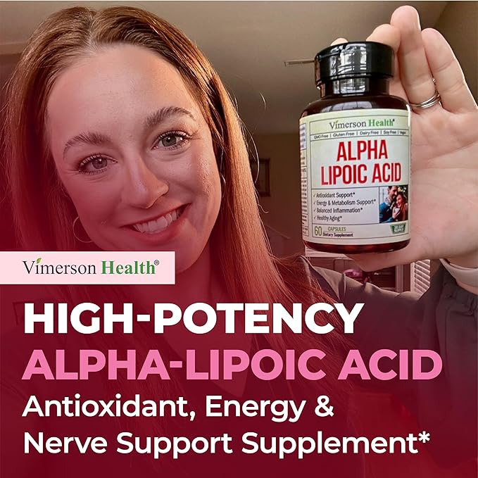 Alpha Lipoic Acid – High Potency 650mg ALA Supplement for Nerve and Brain Health, Antioxidant Support and Healthy Aging Aid – Vegan & Non-GMO – Stronger Than Alpha Lipoic Acid 600mg – 60 Capsules