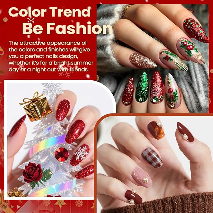 Lavender Violets 73 Pcs Gel Nail Polish Kit with U V Light, 45 Colors with Nail Primer,Builder Base,Matte & Glossy Top Coat Soak Off Manicure Tools Gifts for Women LA06