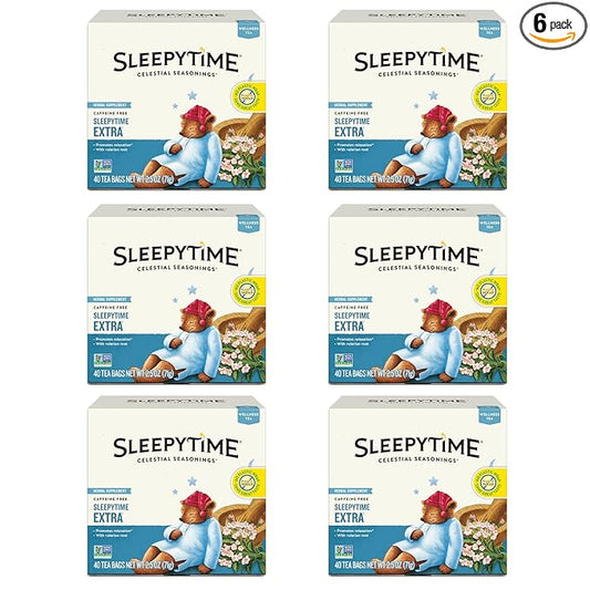 Celestial Seasonings Sleepytime Extra Herbal Tea, Promotes Relaxation, 40 Count (Pack of 6)