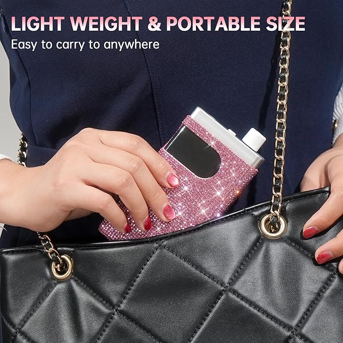 Rechargeable 35000RPM Nail Drill Sparkling Portable Professional Electric Nail File for Acrylic/Gel Nails Professional Nail Tools for Manicure Pedicure, Pink