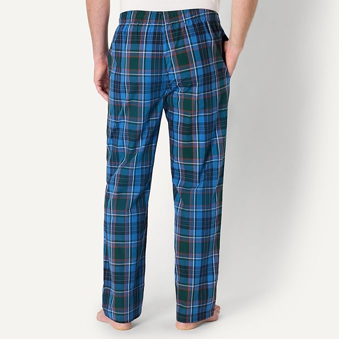 Amazon Essentials Mens Straight-Fit Woven Pajama Pant with Pockets