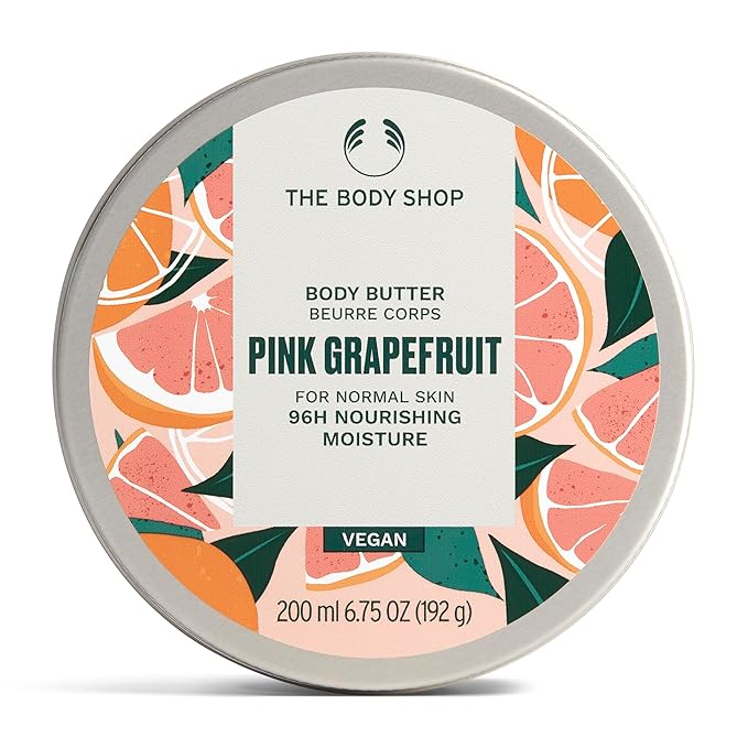 The Body Shop Pink Grapefruit Body Butter – Nourishing & Moisturizing Skincare for Normal Skin – Vegan – 6.75 oz
