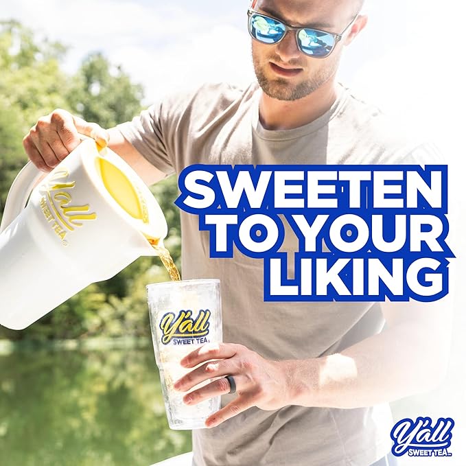 Y'all Sweet Tea - Raspberry Flavored Iced Tea Bags One Gallon Size in 10 Gallons Per Pack Quick Brew Southern Ice Tea with Bold Raspberry Flavor | As Seen on Shark Tank (Caffeinated)