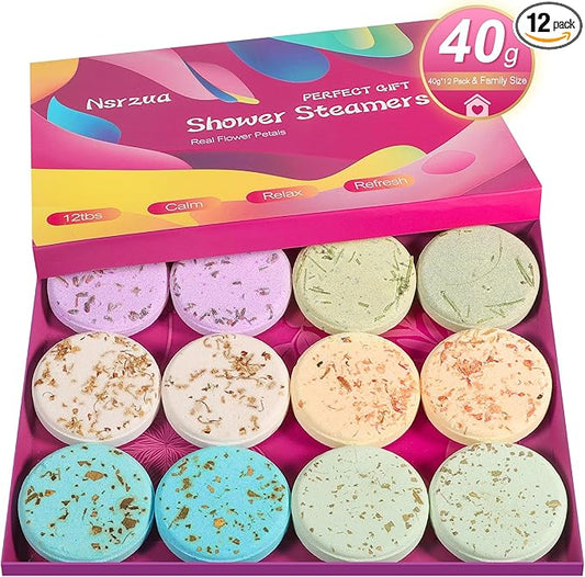 Shower Steamers Aromatherapy Birthday Gifts for Women-12 Pack Mothers Day Gifts,Gifts for Grandma,Wife,Mothers,Stress Relief and Relaxation Gifts for Women and Men