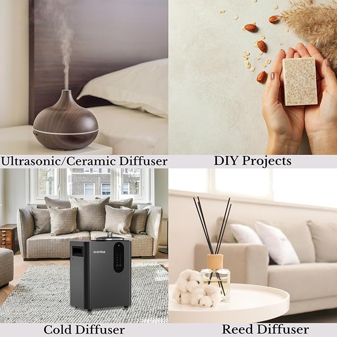 Hotel Diffuser Oil Inspired by 5-Star Hotel Scent - 500 ml 16.9 fl oz - Fragrance Oil Blend Botanical Jasmine & Marine Notes for Aromatherapy Diffusers - Escapade, Mothers Day Gift