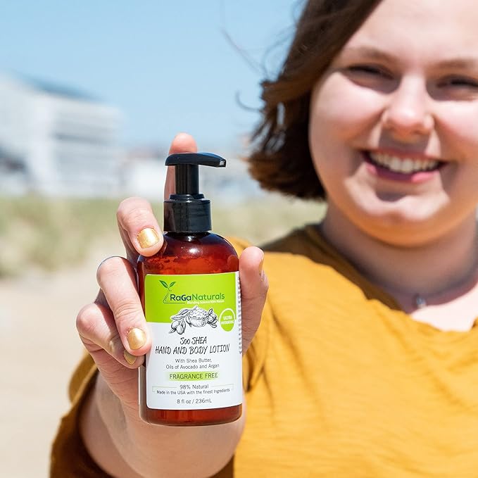 RaGaNaturals Fragrance Free Body Lotion and Body Cream, Ultra Hydrating Moisturizer for Women, Men, Babies and Kids - 8fl oz