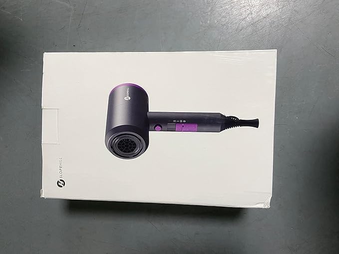 slopehill Professional Ionic Hair Dryer, Powerful 1800W Fast Drying Low Noise Blow Dryer with 2 Concentrator Nozzle 1 Diffuser Attachments for Home Salon Travel