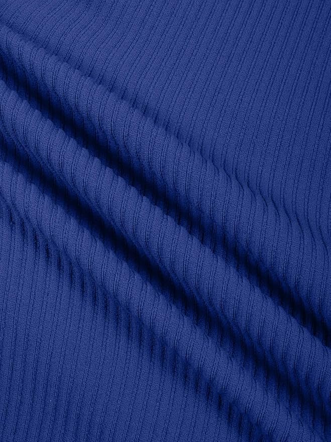 LASLULU Womens Sexy Square Neck Crop Top Ribbed Seamless Long Sleeve Workout Tops Halter Neck Athletic Yoga